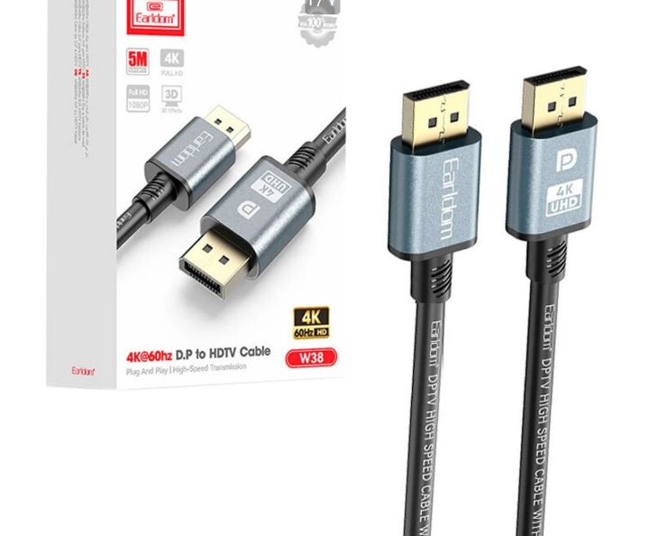 کابل 2 متری 4K Earldom HDMI مدل ET-W38 - مشکی