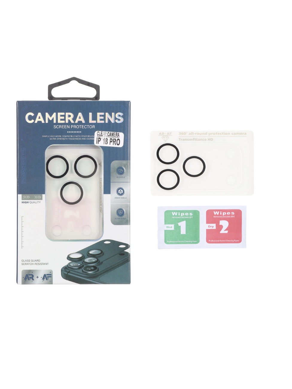 محافظ لنز اورجینال Full Cover شیشه ای Camera Lens مدل Apple iPhone 18 Pro