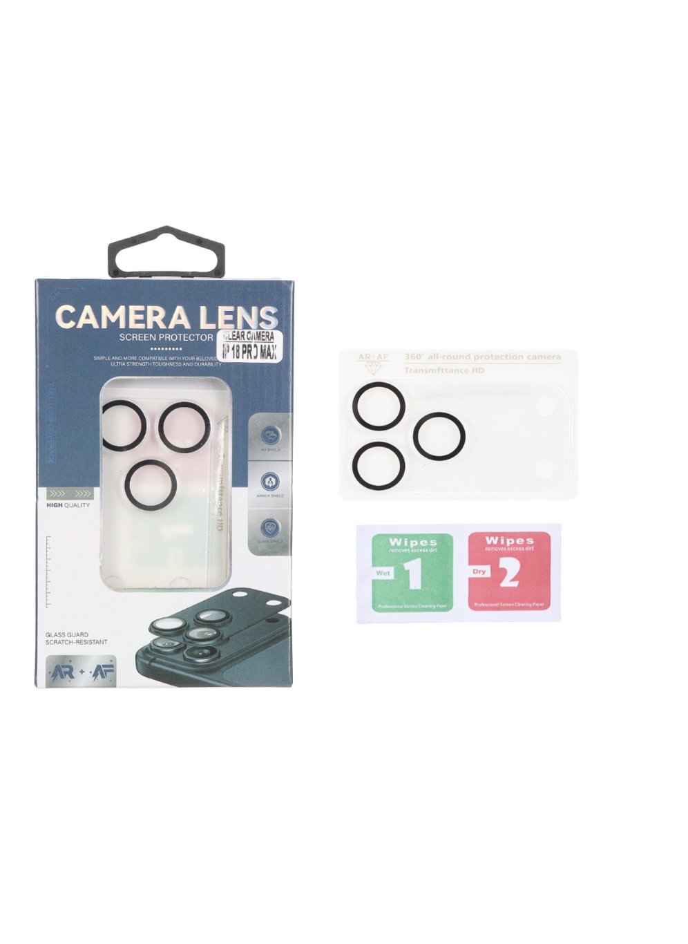 محافظ لنز اورجینال Full Cover شیشه ای Camera Lens مدل Apple iPhone 18 Pro Max
